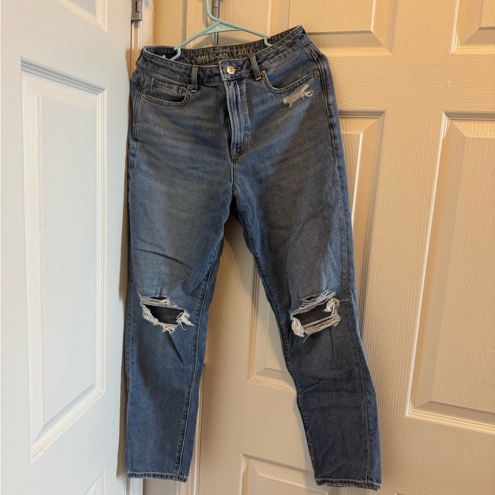American Eagle Ripped Mom Jeans